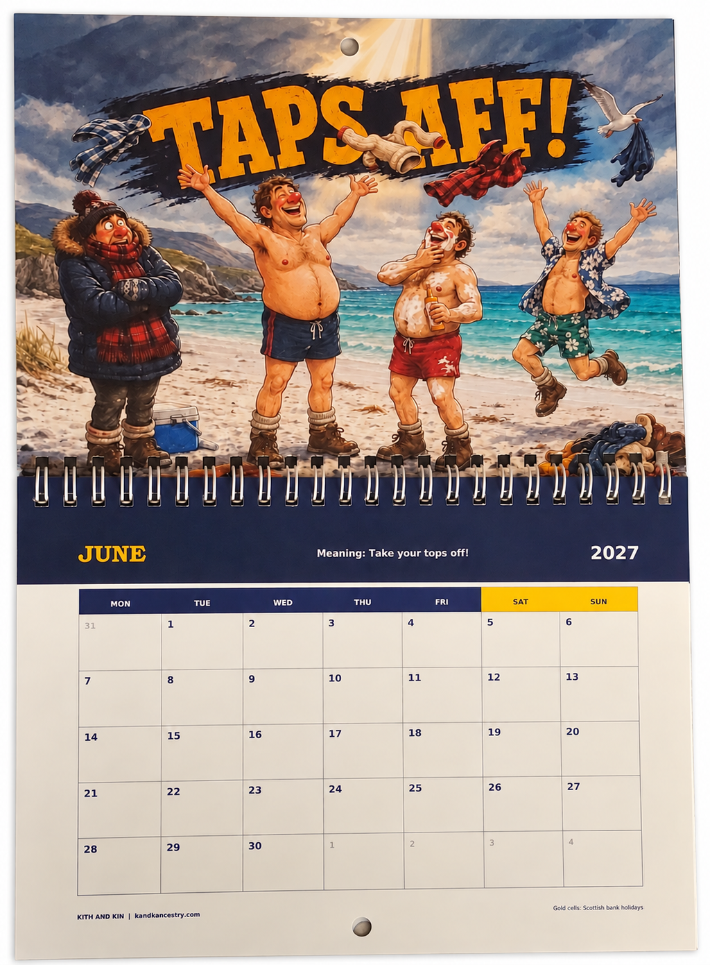The Kith and Kin Scottish Banter Calendar 2027.