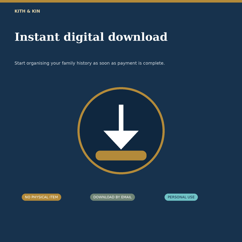 Kith & Kin Family Tree Journal – Editable PDF Download
