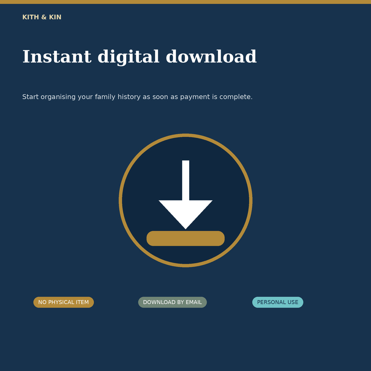 Kith & Kin Family Tree Journal – Editable PDF Download