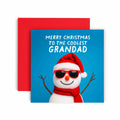 Snowman Christmas Card Coolest Grandad
