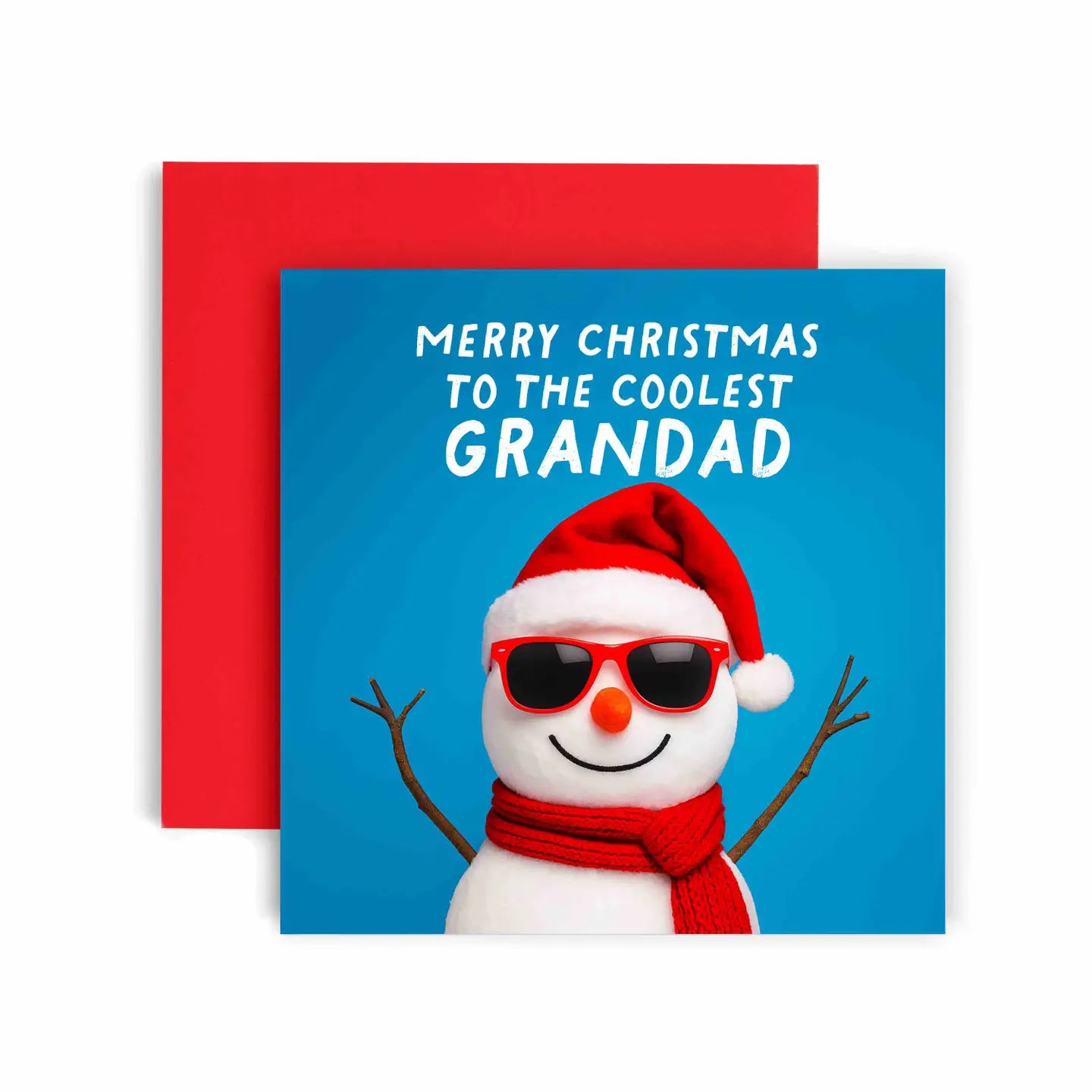 Snowman Christmas Card Coolest Grandad