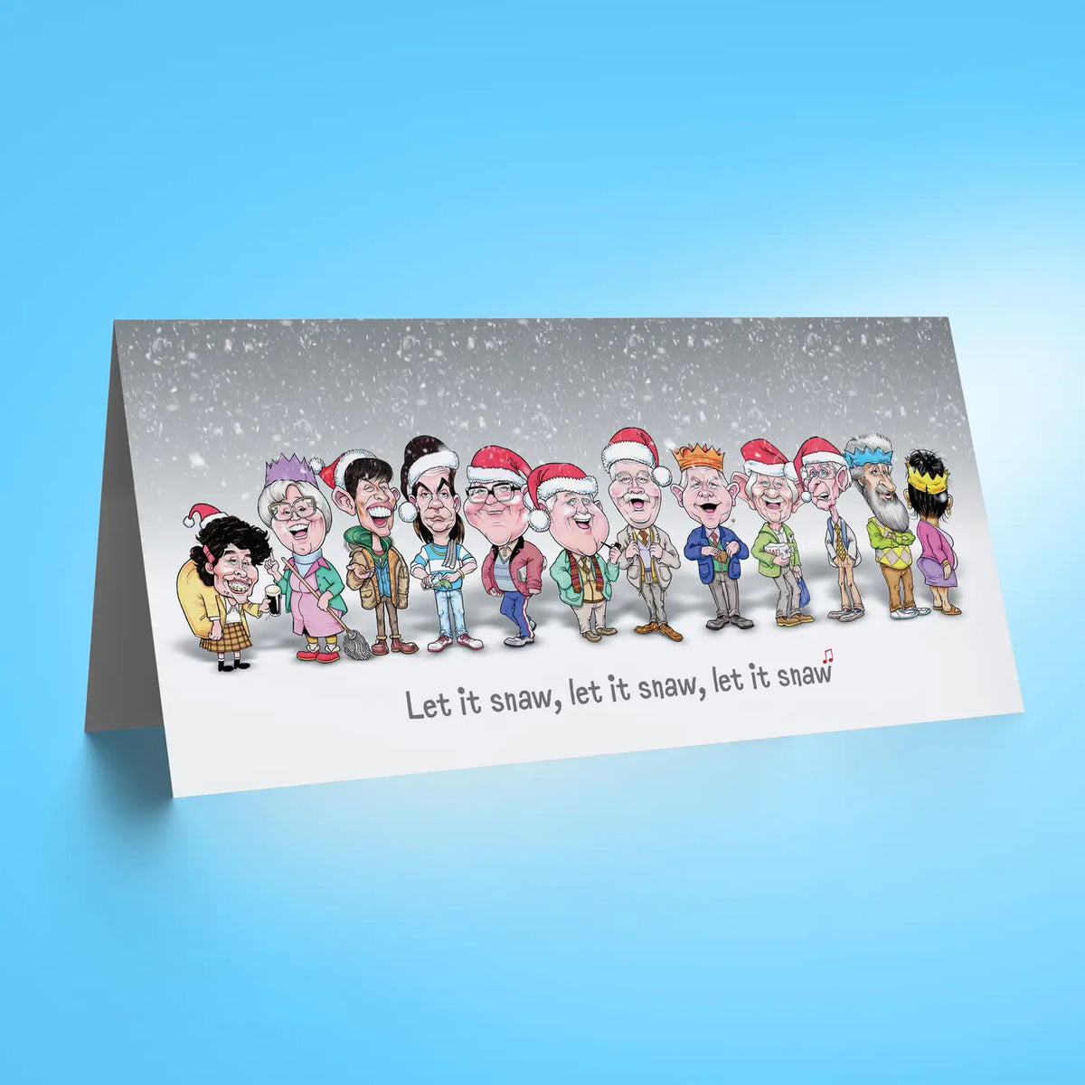 Auld Pals Whole Gang - Grey Christmas Card