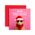 Wishing Ewe Fun Christmas Card Wife