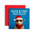 Wishing Ewe Fun Christmas Card Auntie and Uncle