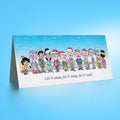 Auld Pals Whole Gang - Blue Christmas Card