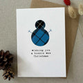 Real Tartan Snowman Christmas Card | Scottish Card