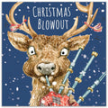 Stag Christmas Blowout - Funny Christmas Card