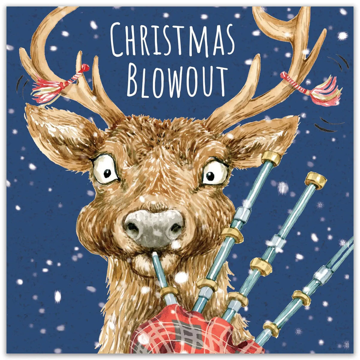 Stag Christmas Blowout - Funny Christmas Card